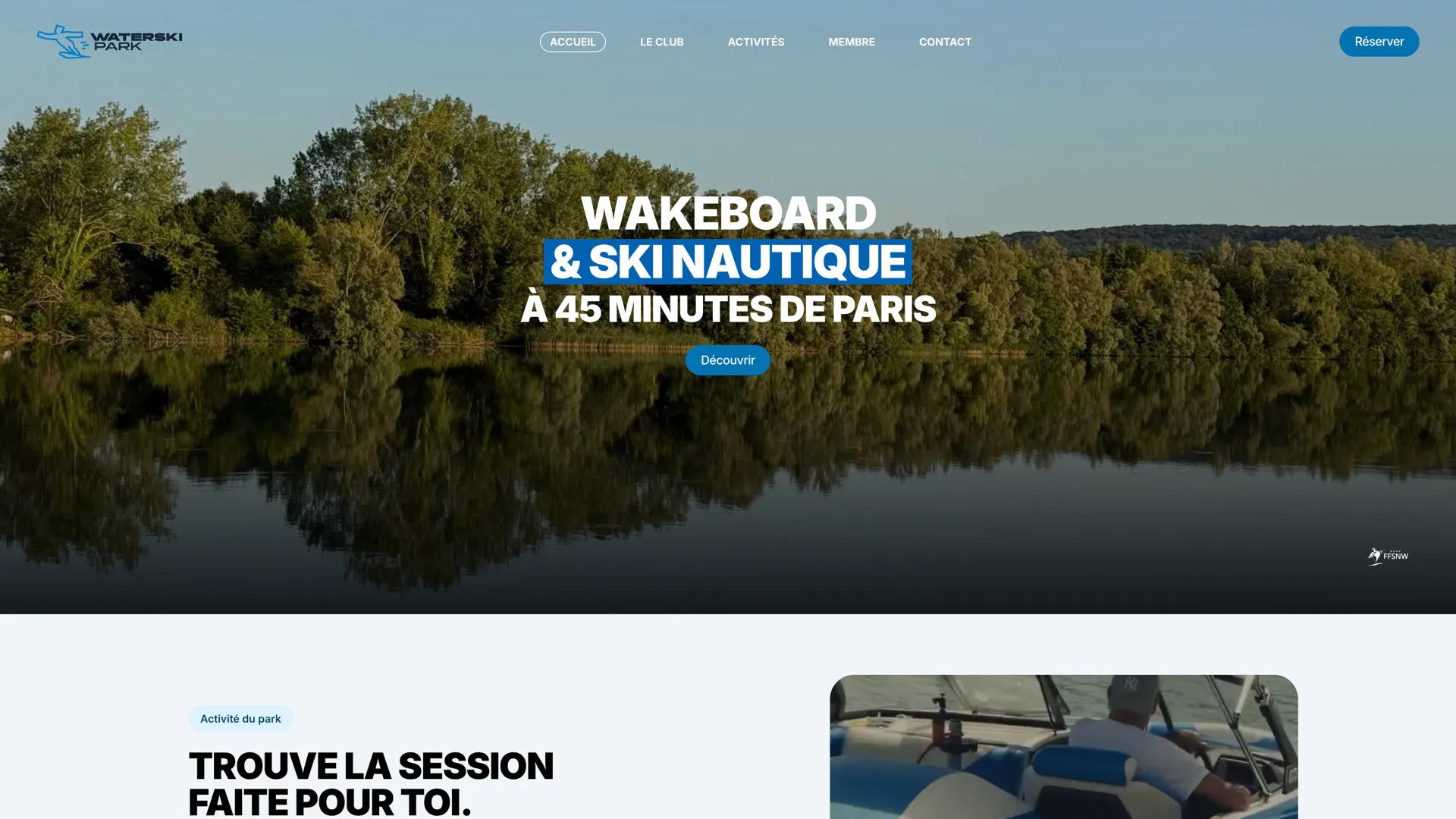 Aperçu du site Waterski Park, réalisé par Hemeret